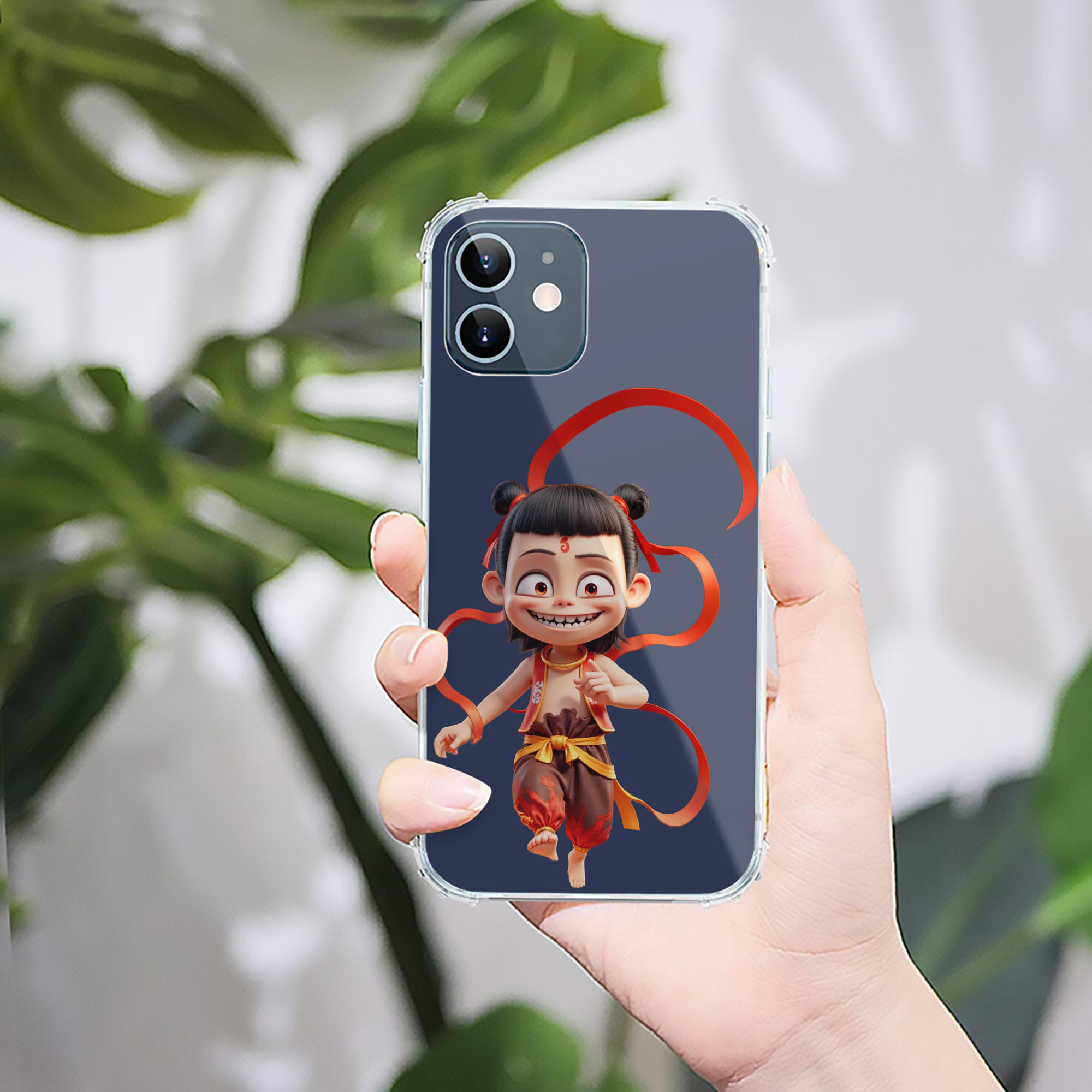 （画像用） Ne Zha 2 ナタ 魔童の大暴れ 【iPhone 12シリーズ対応】透明スマホケース（クリアソフトケース）